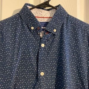 Zara Slim Fit Blue Button Down with Design Men's S